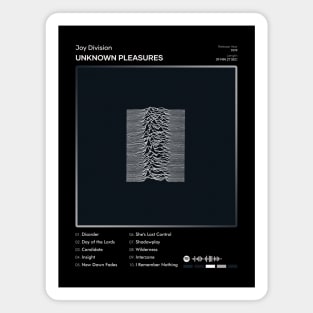 Joy Division - Unknown Pleasures Tracklist Album Magnet